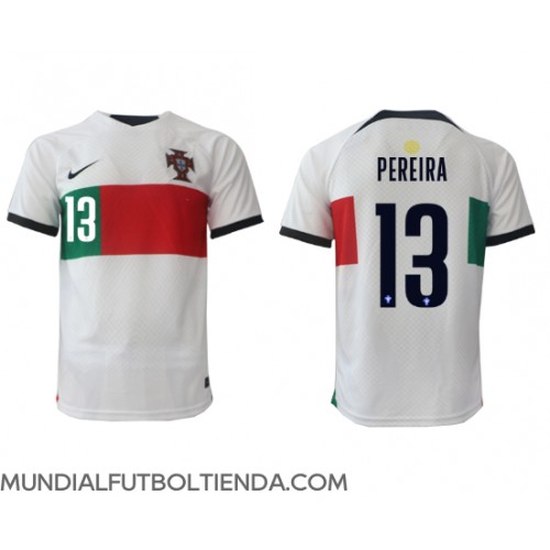 Camiseta Portugal Danilo Pereira #13 Segunda Equipación Replica Mundial 2022 mangas cortas